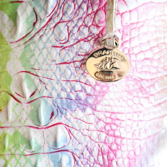 Brahmin Rainbow Optimism Melbourne Ombre Duxbury Large Satchel Pristine - Picture 7 of 10